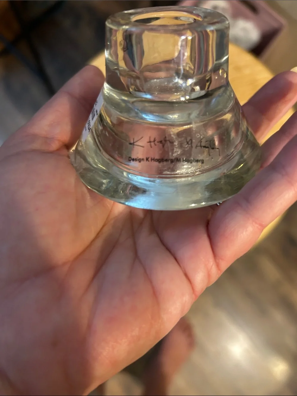 IKEA Clear Glass Candle Holders in Transparent Glass - Set of 2